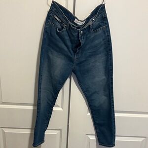 Calvin Klein Jeans Slim Straight Dark Blue Denim size 33